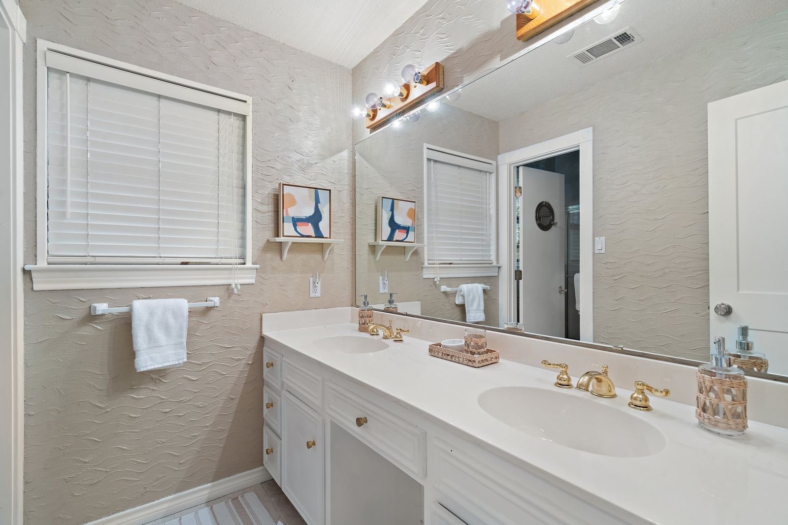 Bathroom with double vanity