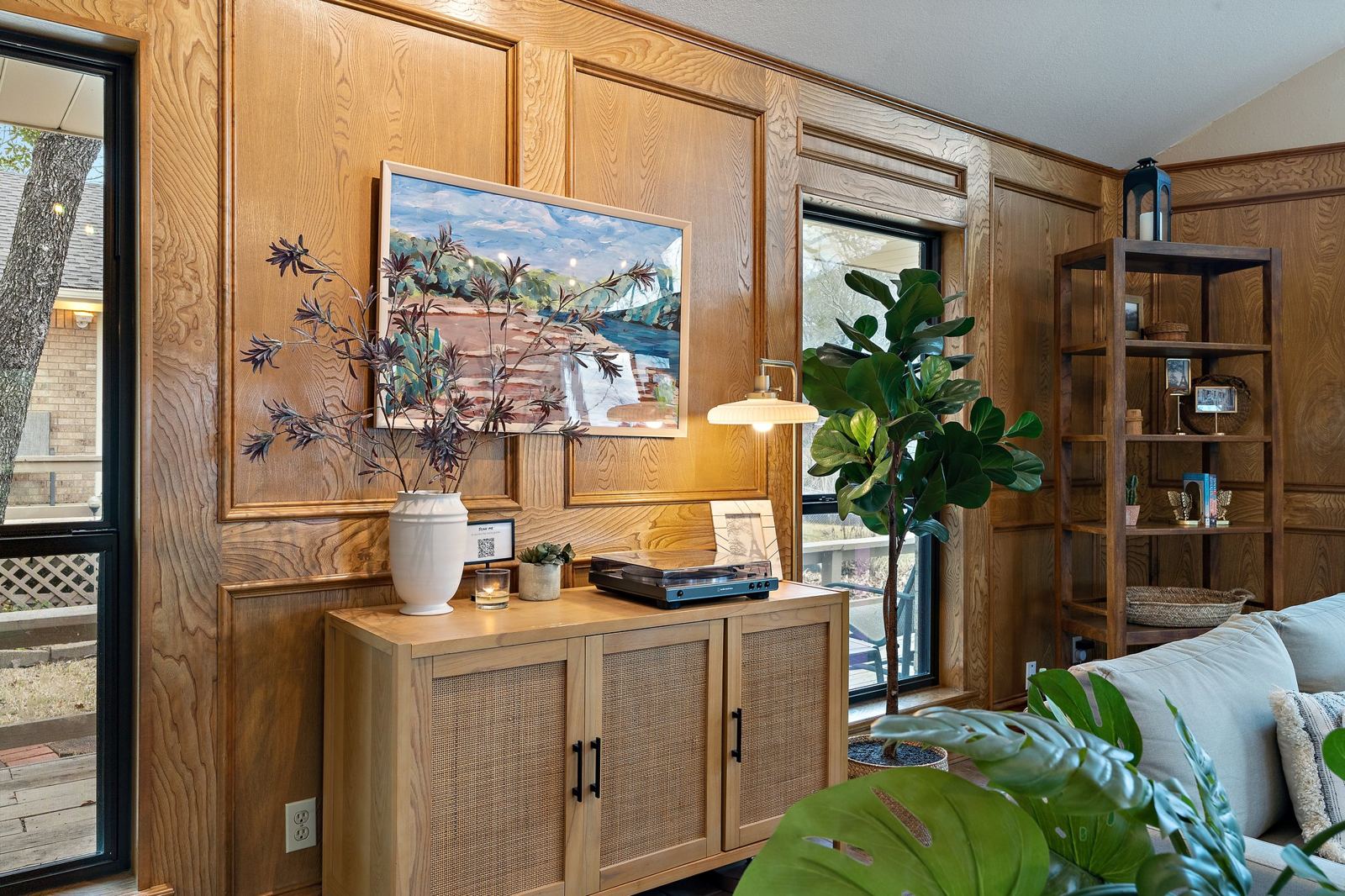 Original art in the living room